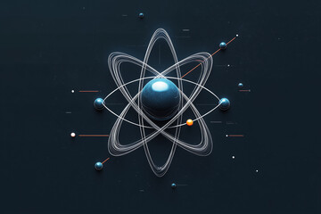 Scientific concept illustration of atomic structure