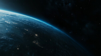 Night view of the Earth seen from space