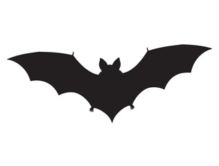 Bat Silhouette White Background