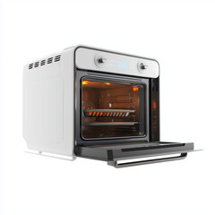 Fototapeta premium Modern White Electric Oven - Perfect for Baking , PNG isolated cut out image