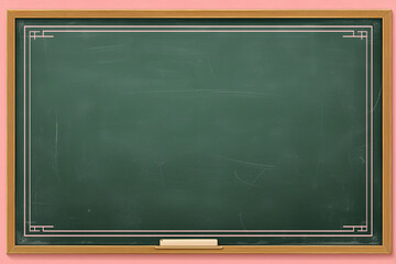 Blank blackboard with wooden frame