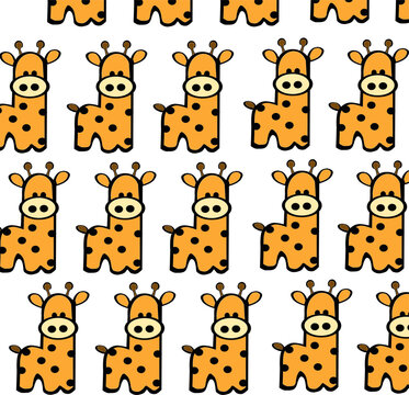 Fototapeta Żyrafa – urocza wektorowa ilustracja zwierzęcia