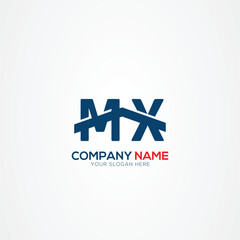 Obraz premium MX or XM Creative Modern Letters Logo Design Element