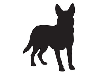 Belgian Malinois Dog silhouette 