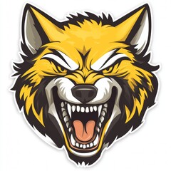 Snarling Wolf Logo Esports Sports Mascot Design Vector Illustration
