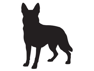 Belgian Malinois Dog silhouette 