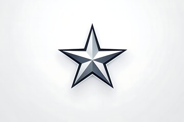 Obraz premium silver star on blue background