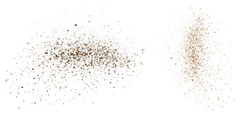 Vector grunge texture splatter chocolate or flying coffee powder background design