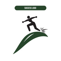 Modern Success Logo—Achievement, Growth, and Victory Concept in Vector Design

