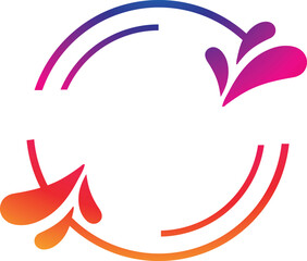 abstract background overlap layer on bright space with lines effect decoration. Modern graphic design element circles style concept for banner.