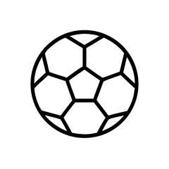 Fototapeta premium Simple linear vector icon of a soccer ball outline 