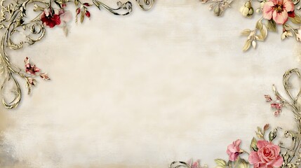 Vintage Floral Journal Page Elegant Design