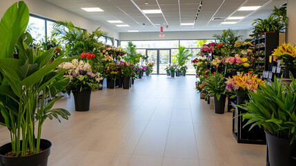 Modern Floral Shop Interior Display