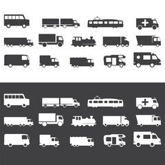 silhouette of planes , cars , trucks