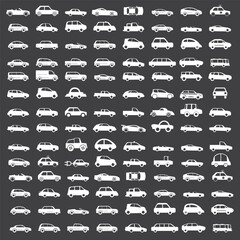 silhouette of planes , cars , trucks