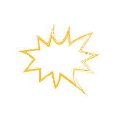 Comic Style Yellow Explosion Speech Bubble Vector