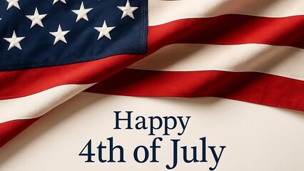 Happy th of july background with american flag for independence day