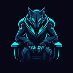 wolves mascot esport logo character design for wolf gaming and sport