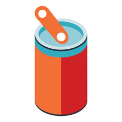vector illustration of a can