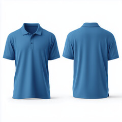 Blank Royal Blue Polo Shirt Mockup , PNG isolated cut out image