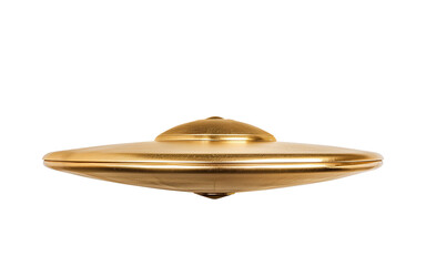 A gold colored object with a round shape