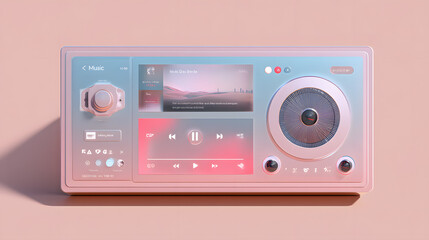 Fototapeta premium Music Media Player Widget