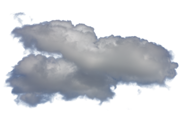 Clouds isolated on white background.