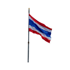 Fototapeta premium Thailand flag isolated on white background
