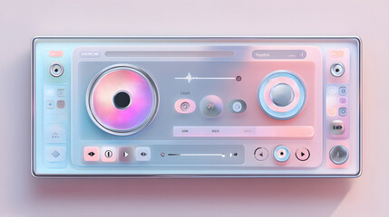 Fototapeta premium Music Media Player Widget