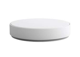 A white object with a circular shape