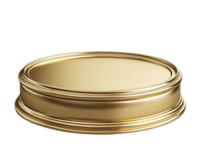 A gold colored object with a circular shape