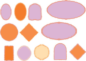 Modern doodle frames