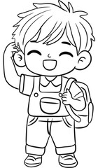 cartoon boy with a baseball bat