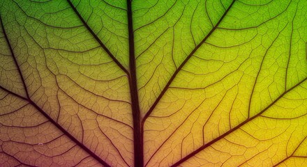 Obraz premium Leaf Veins Detailed Close-up