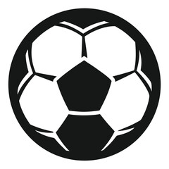 Fototapeta premium Soccer ball silhouette vector football sports icon black Football silhouette vector soccer ball black sport design 