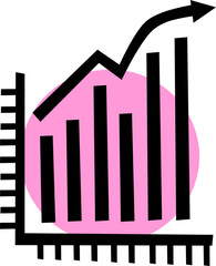 Strzałki i wykresy – ilustracja koncepcji biznesowej