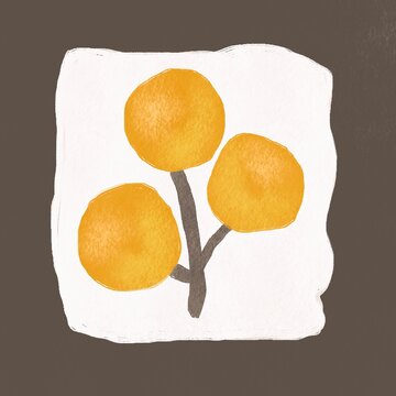 Minimalist illustration of yellow circles on dark background