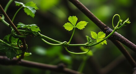Vine Leaf on Branch