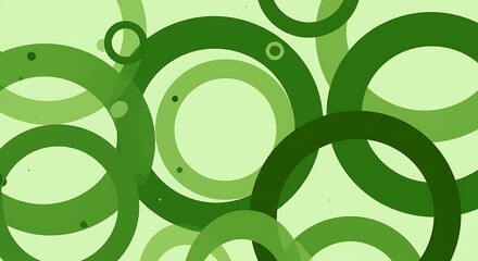 Green Circle Abstract Art