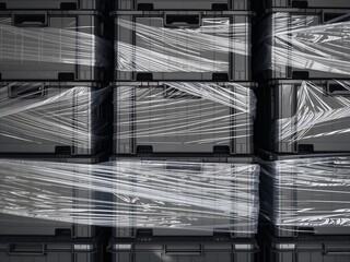 Plastic Crate Storage Solution Wrapped Tightly