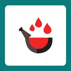 Obraz premium vector illustration of a red blood drop