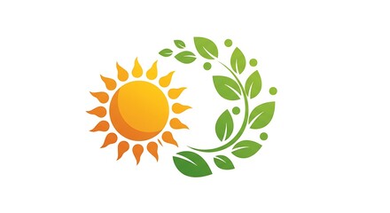 Sun and Leaf Design