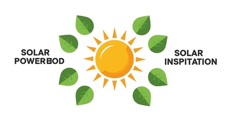 Sun with Green Leaves