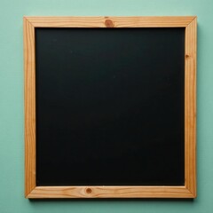 Rustic blank blackboard, wooden frame Ideal for messaging , design, promotional, dark background