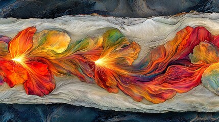 Dynamic surging sparks in high contrast colors creating electric energy flows and radiant bursts