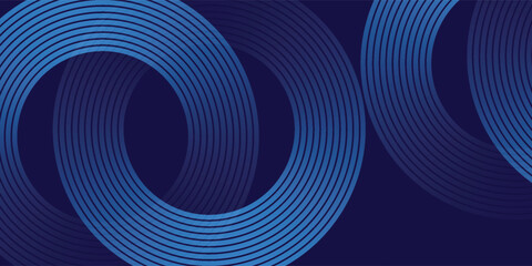  moAbstract blue glowing geometric lines on dark blue background. Modern shiny blue circle lines pattern modern blue sport