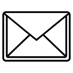 Flat Style Mail Icon Design Featuring an Envelope Message and Inbox Symbol for Communication and Notification Purposes in a Modern Style
