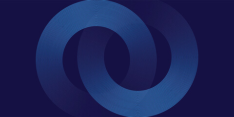  moAbstract blue glowing geometric lines on dark blue background. Modern shiny blue circle lines pattern modern blue sport © VIRAL