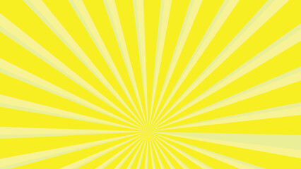 Yellow background sunray abstract summer design.