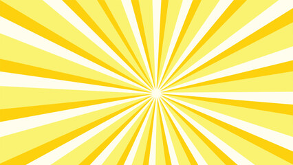 Yellow and white sunbeam background. 
